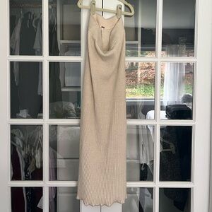 Free People Cream Shimmery Maxi Skirt XS